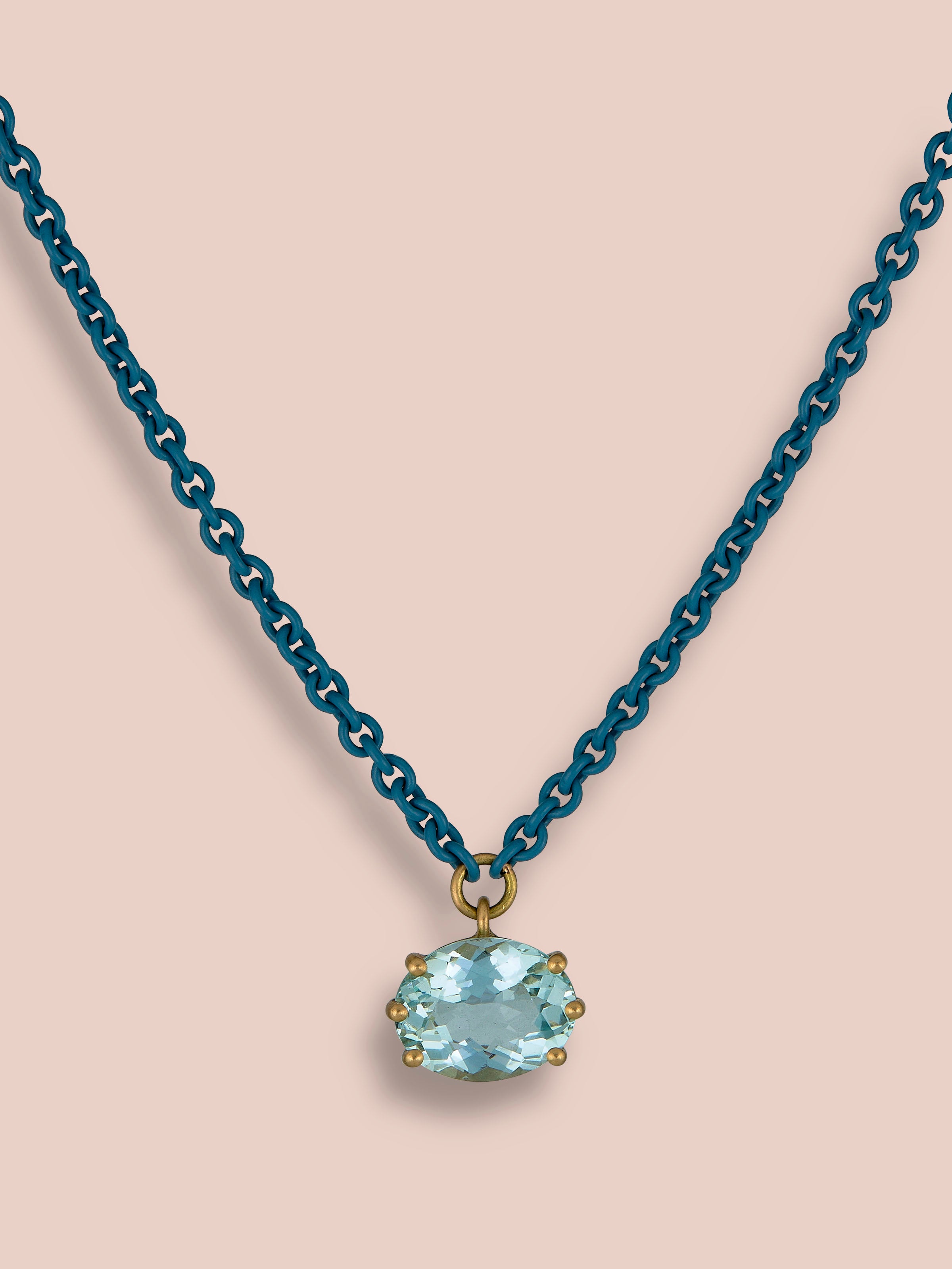 Cromia necklace - Aquamarine – Elva Studio LLC