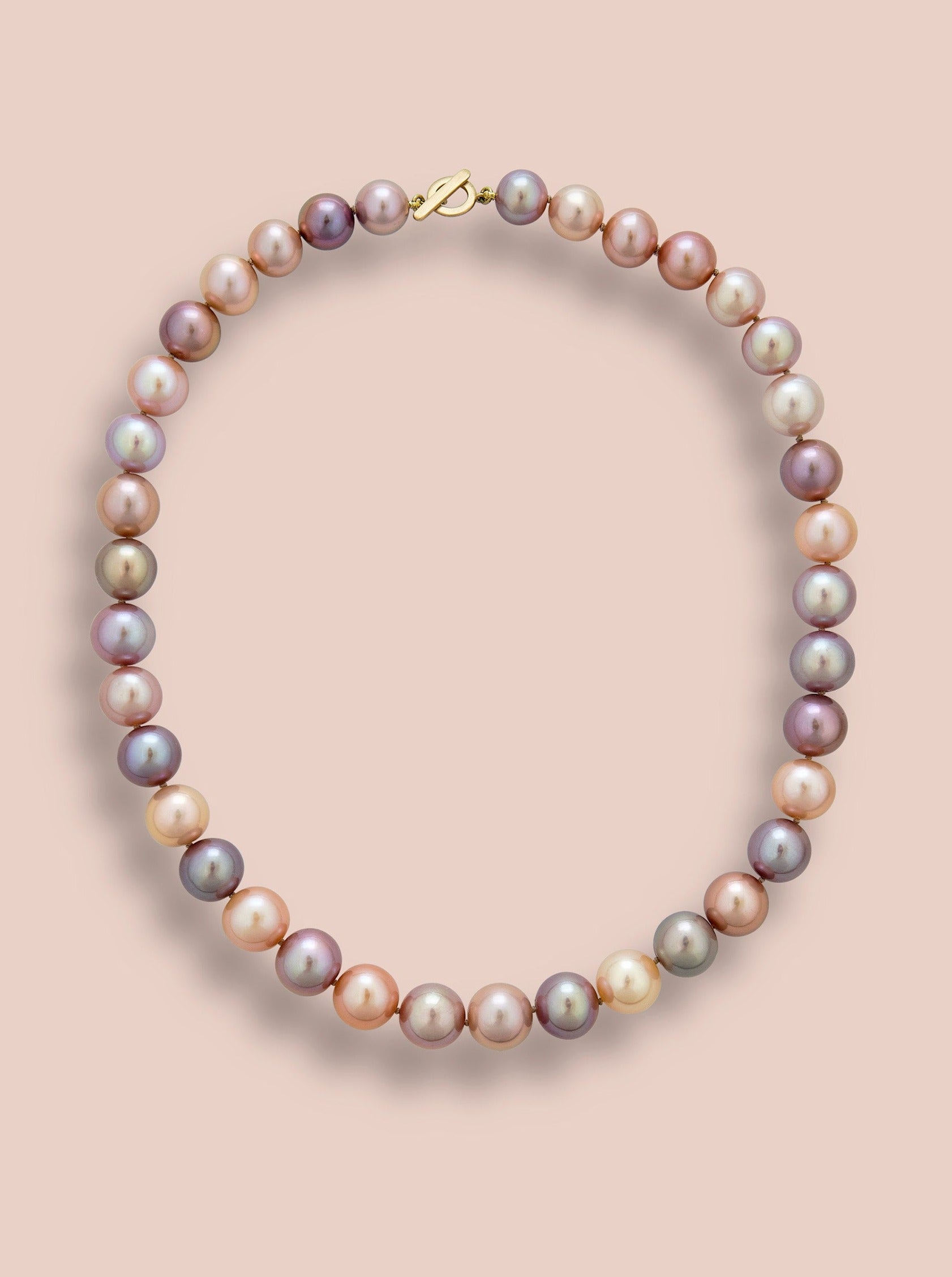 Large multi color pearl necklace – Elva Studio LLC