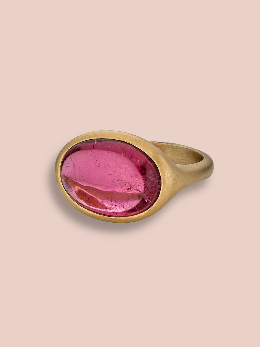 East West Large Anello all'Inglese ring - 8.38ct Rubellite