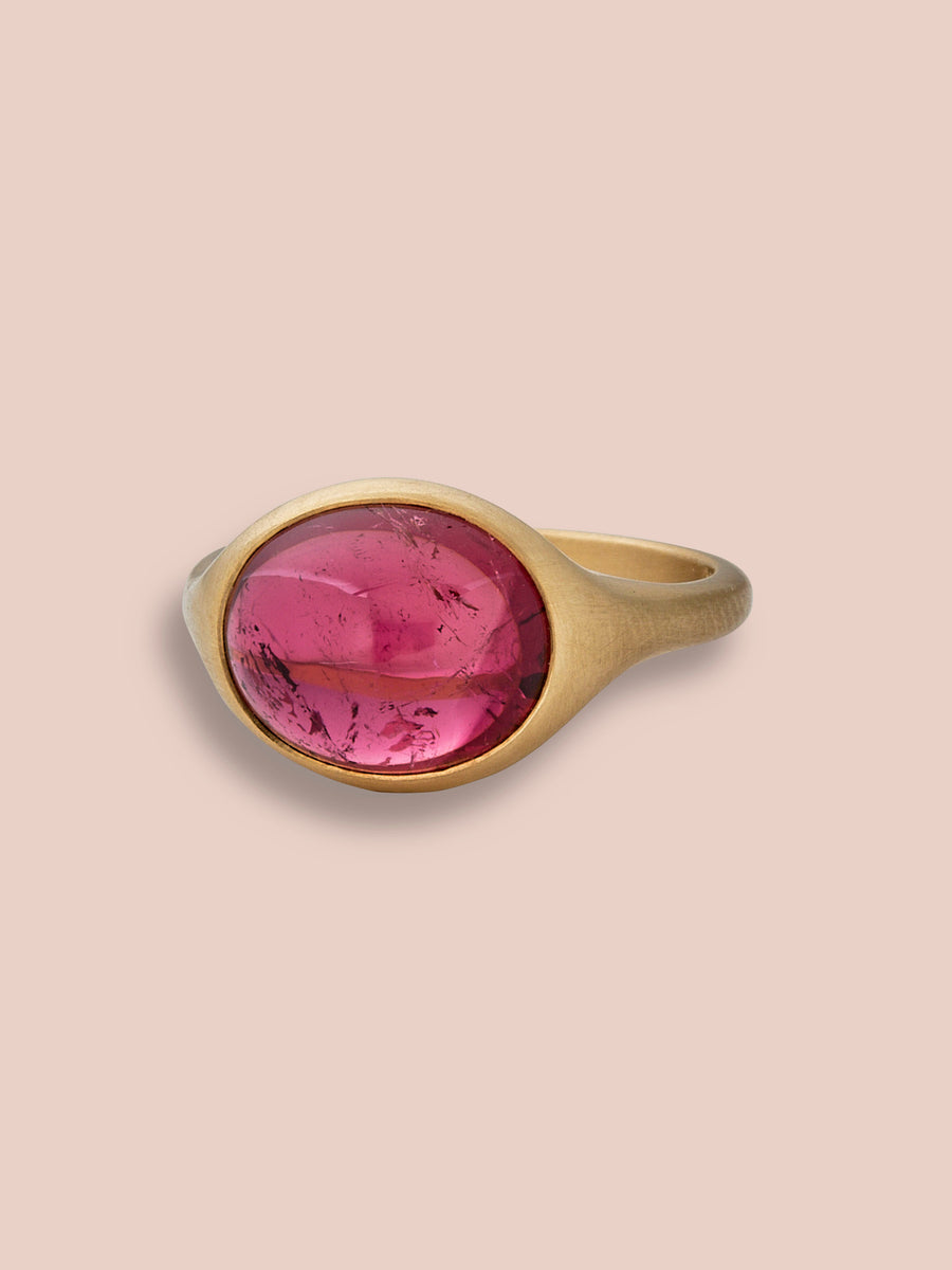 East West Anello all'Inglese ring - 5.58ct Rubellite