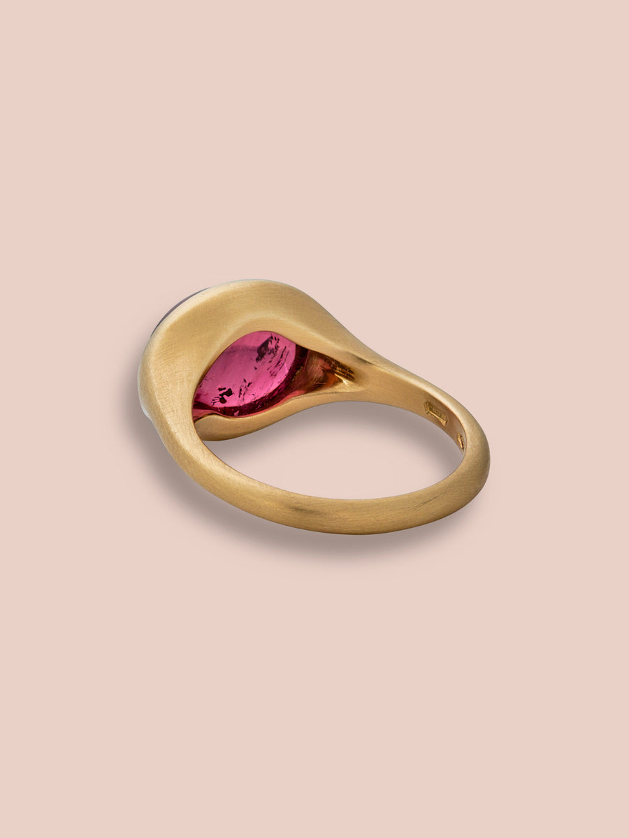 East West Anello all'Inglese ring - 5.58ct Rubellite