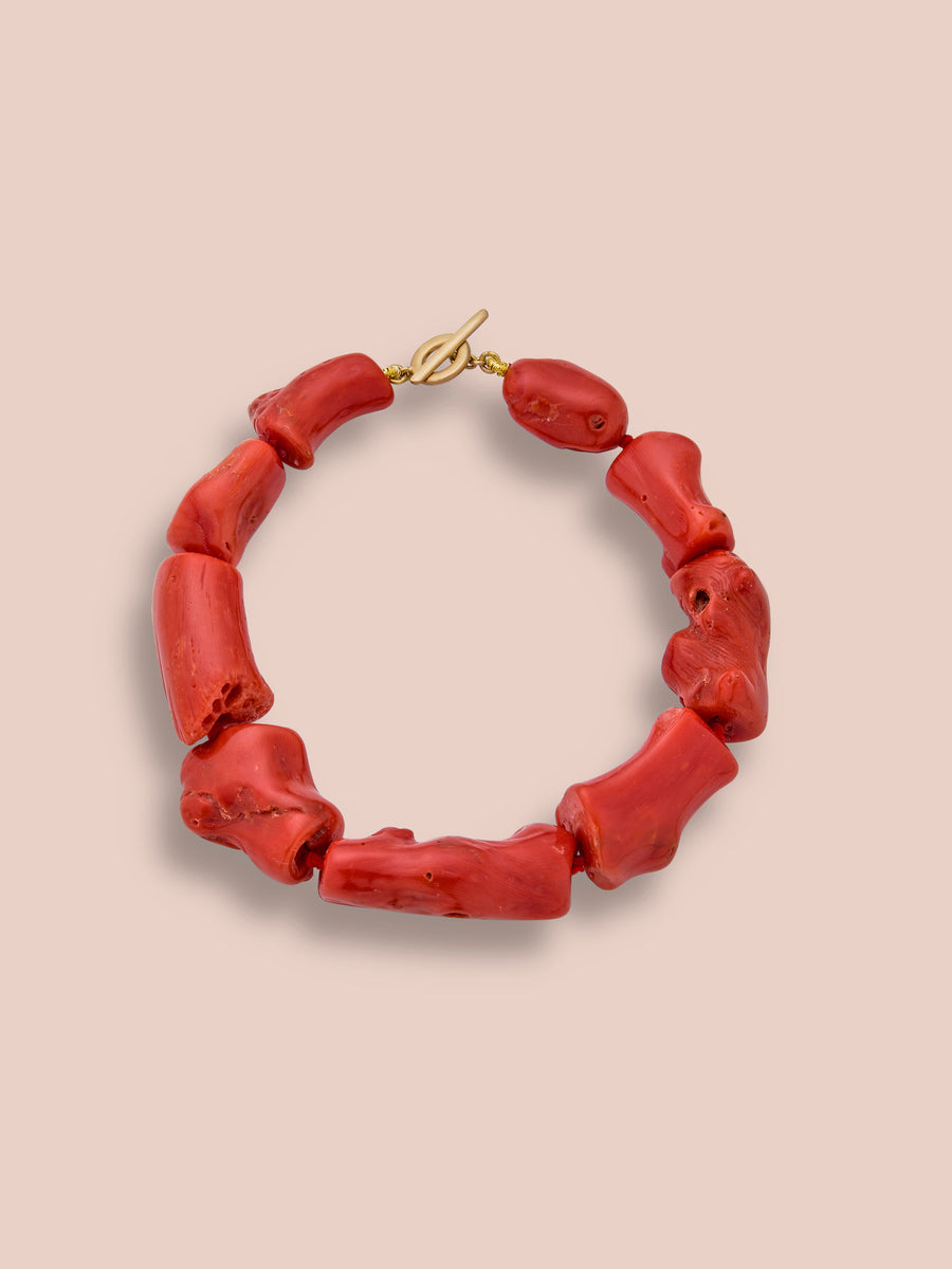 Large Heirloom Coral Bracelet