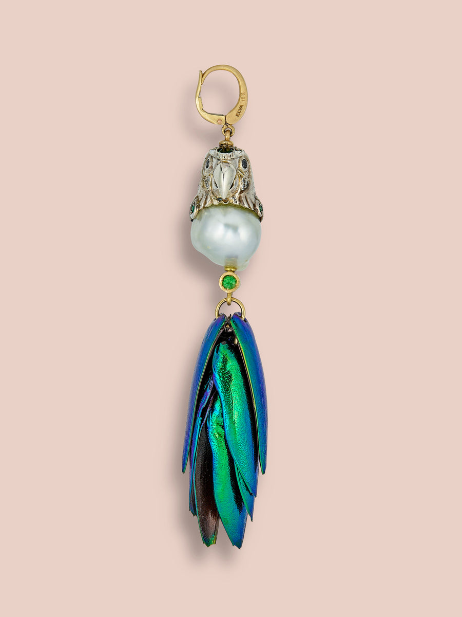 Pappagallo Single Earring - Parrot - Rainbow