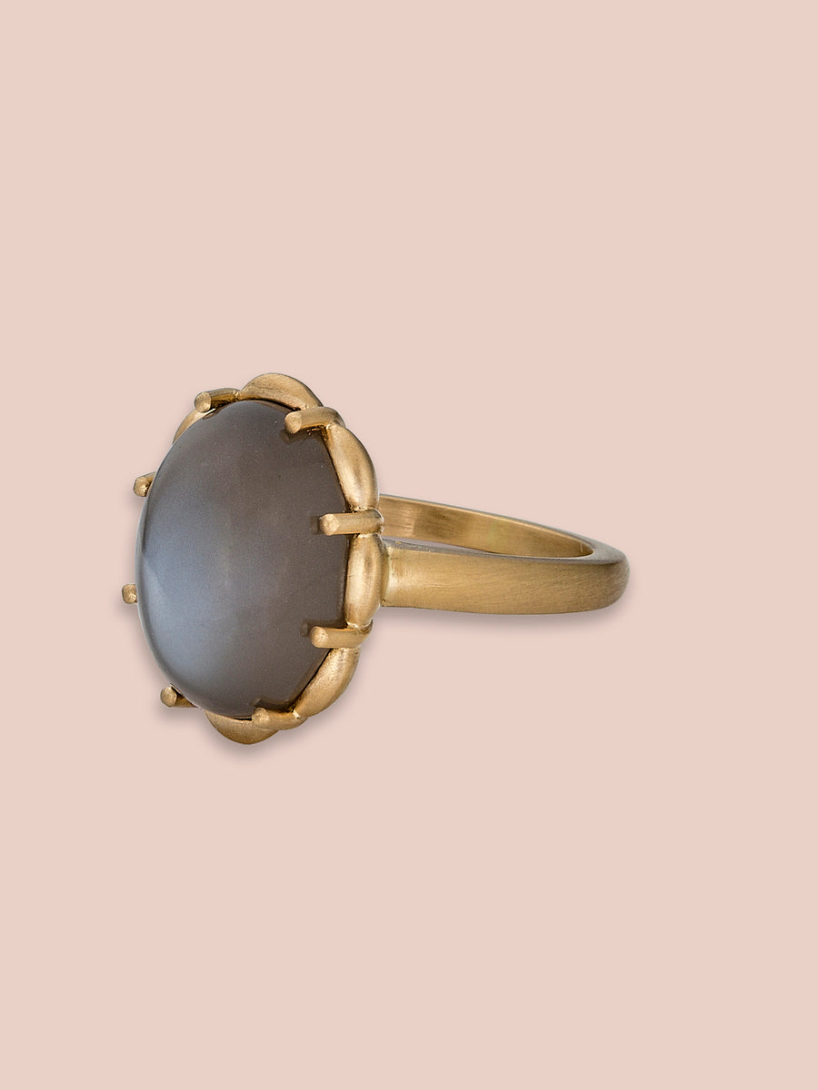 Petite Margot Ring - 8.86ct Grey Moonstone