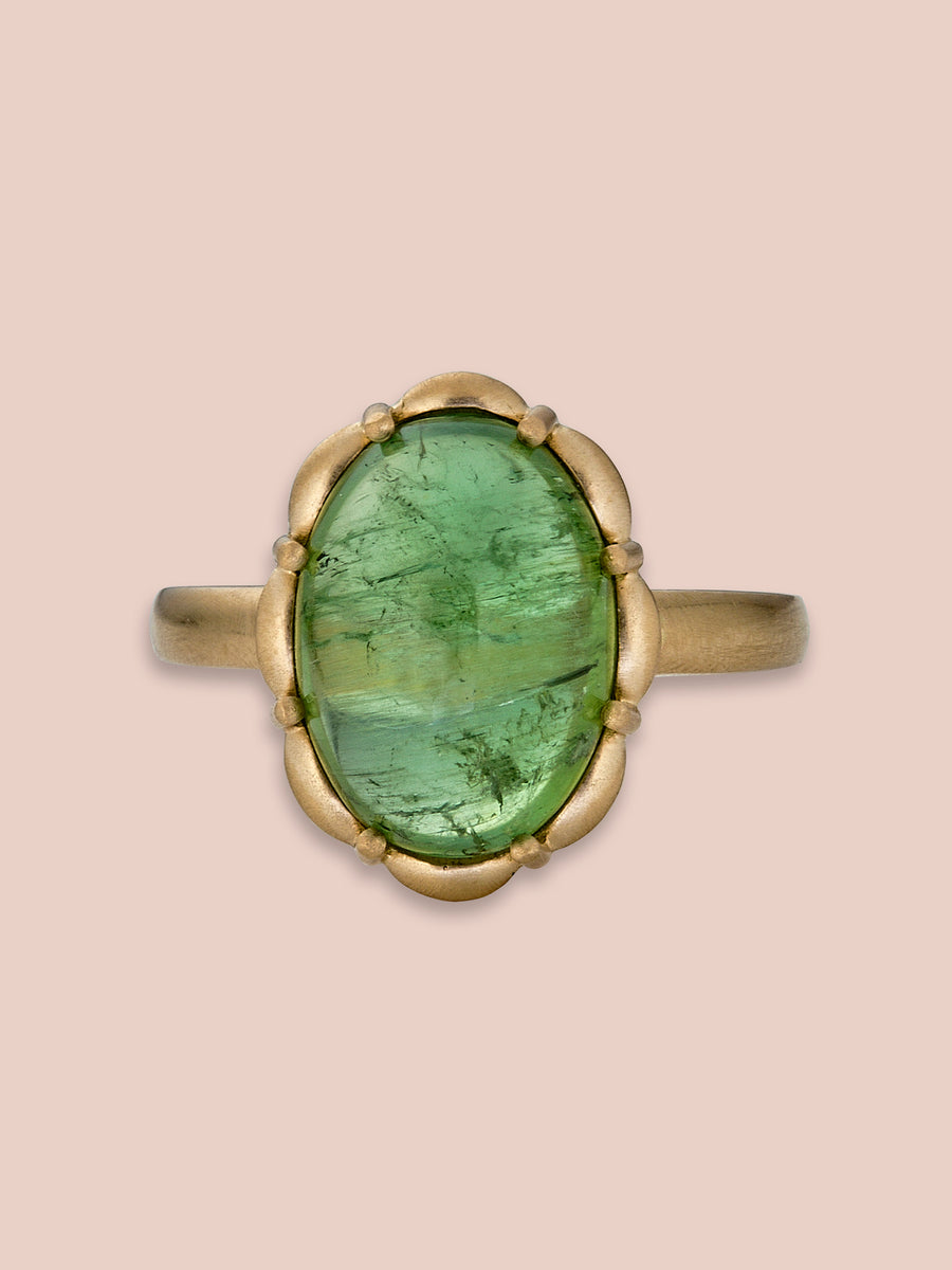 Petite Margot Ring - 7.04ct Green Tourmaline