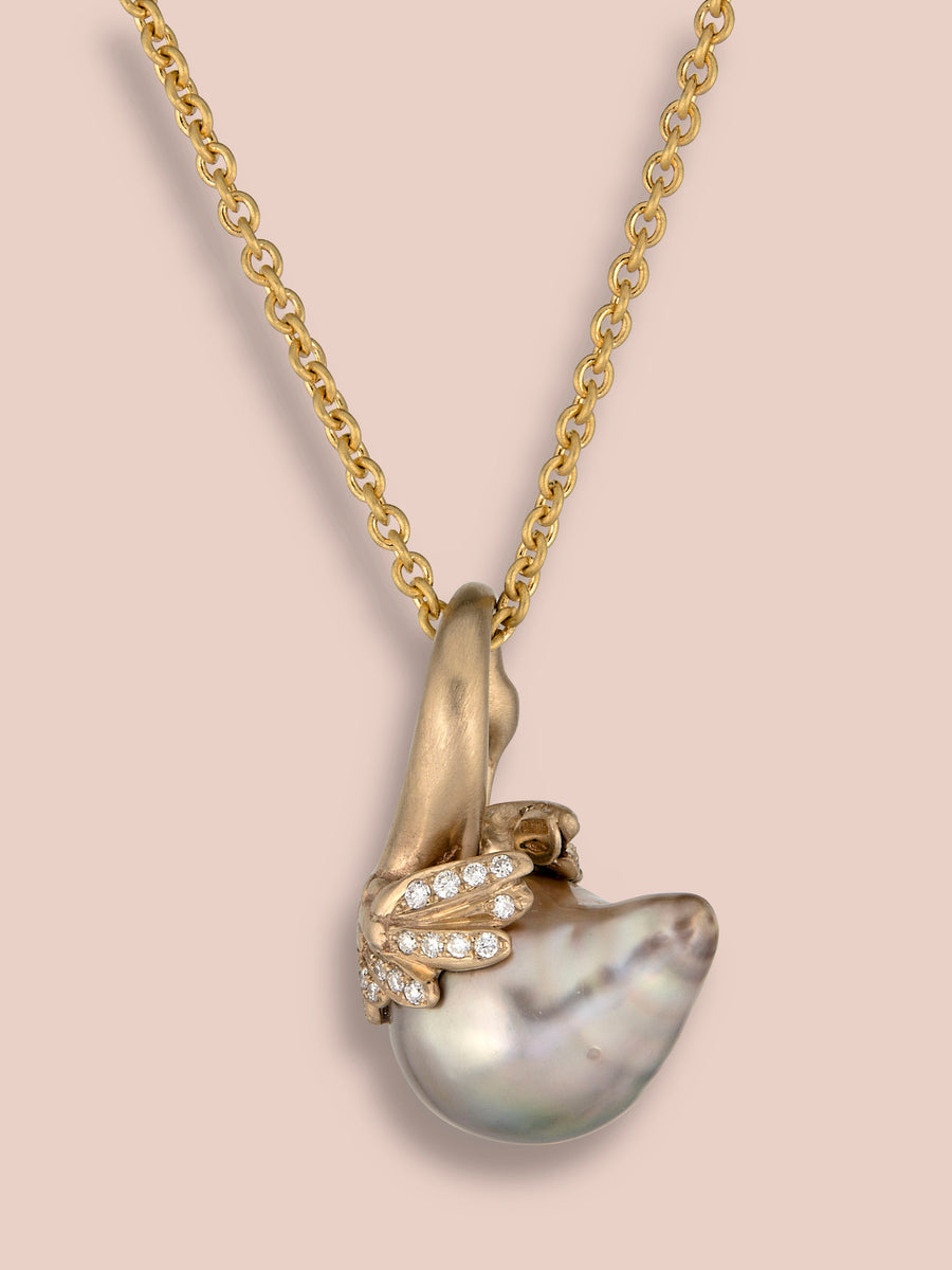 Cigno Pendant - Swan- Tahitian Pearl