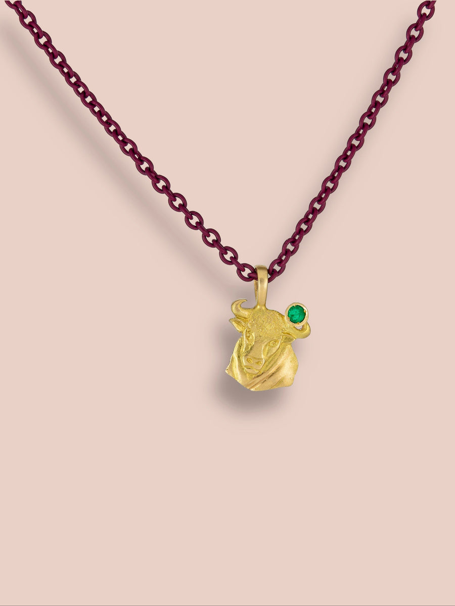 Lo Zodiaco - Taurus Pendant - Emerald