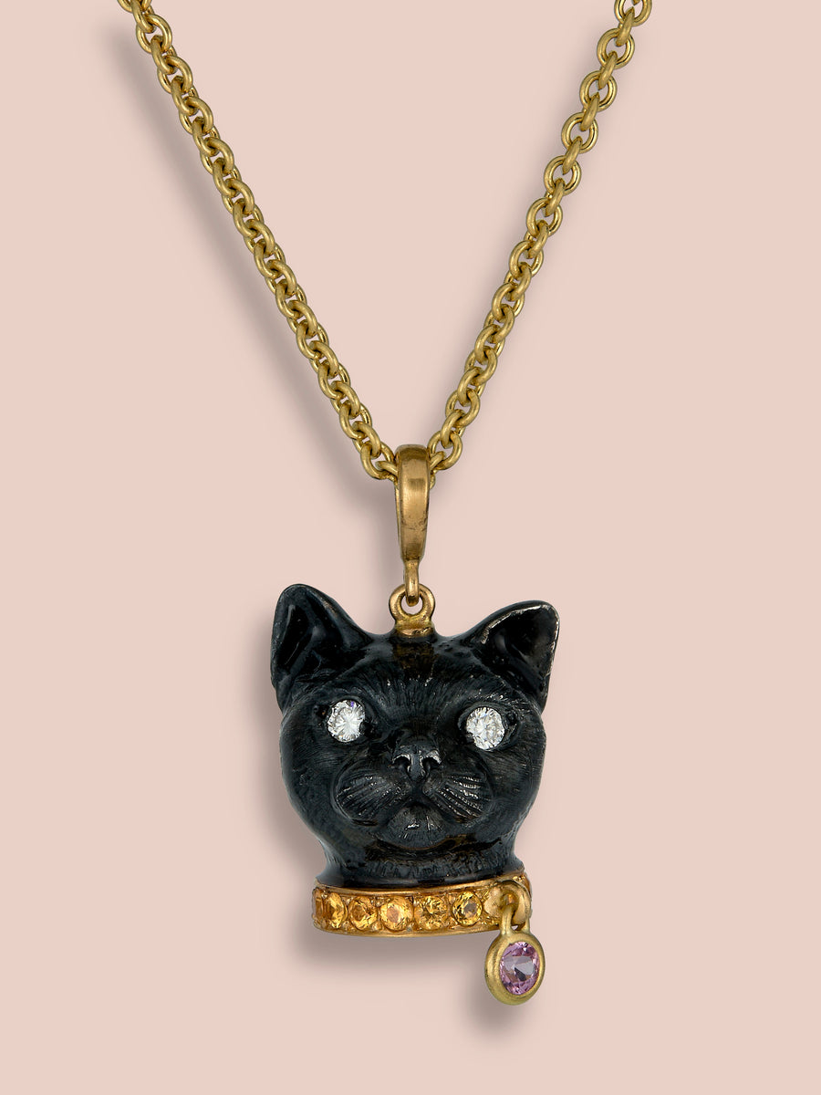 Gatto Nero Pendant - Black Cat