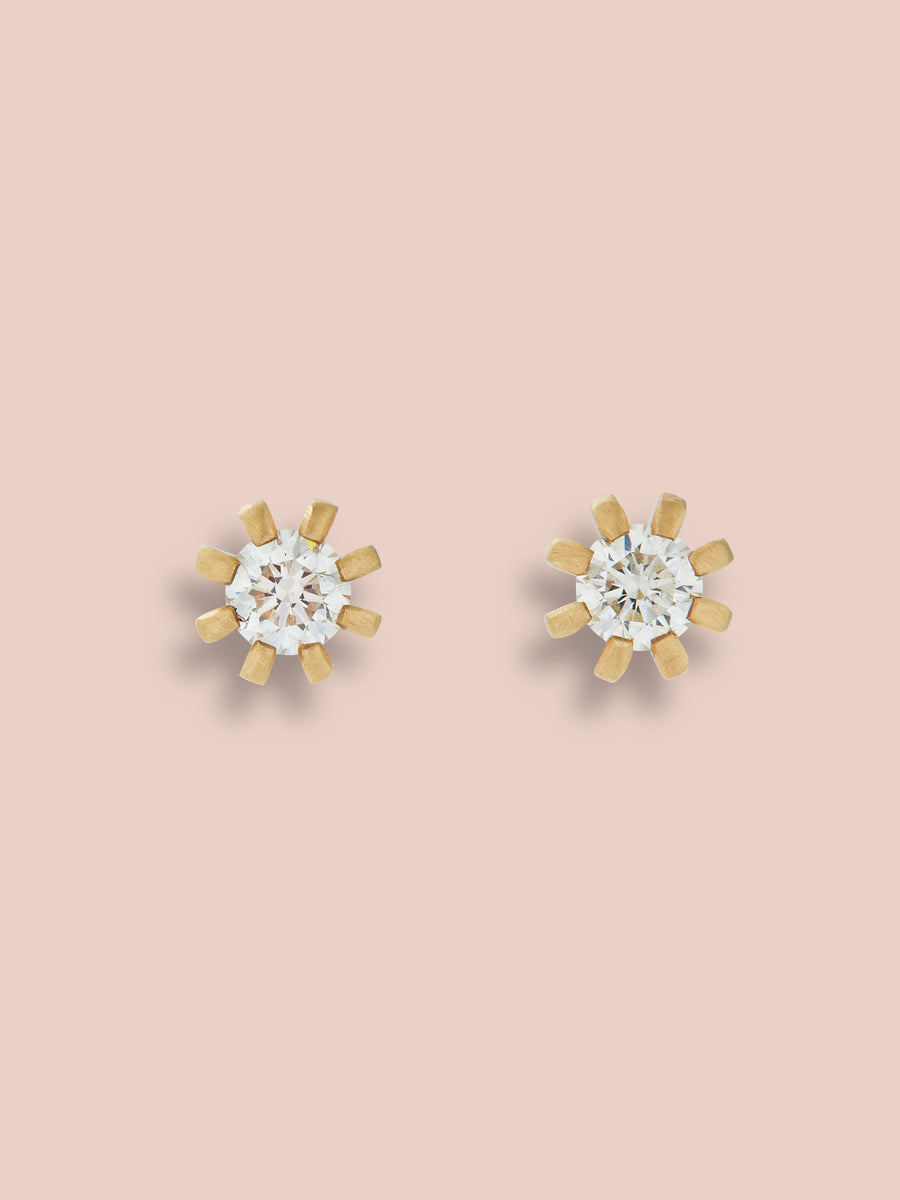 Small Stella heirloom studs - Diamond