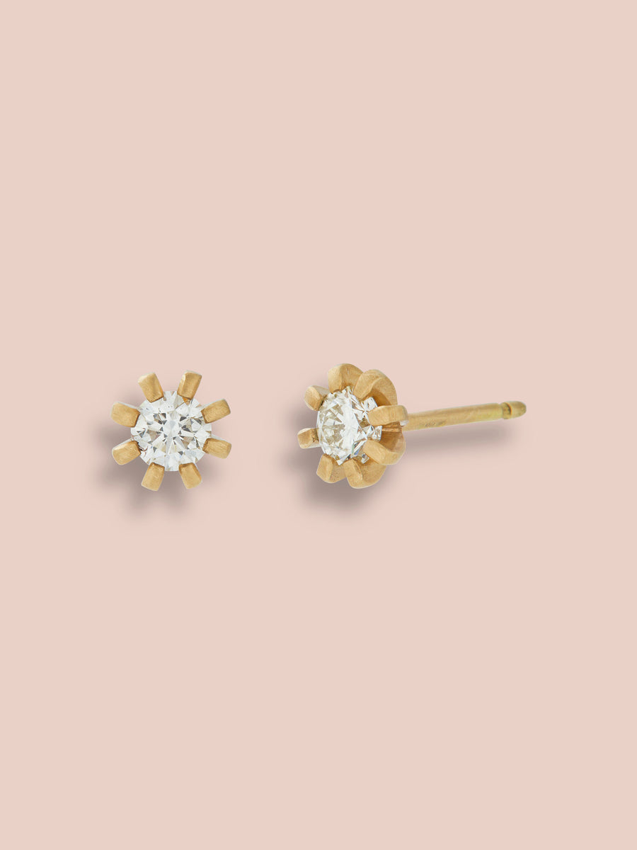 Small Stella heirloom studs - Diamond