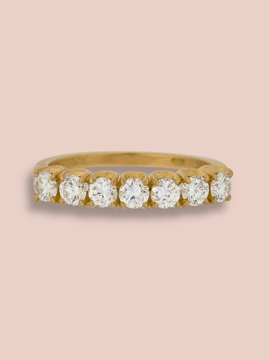 7 stone band ring - Diamond