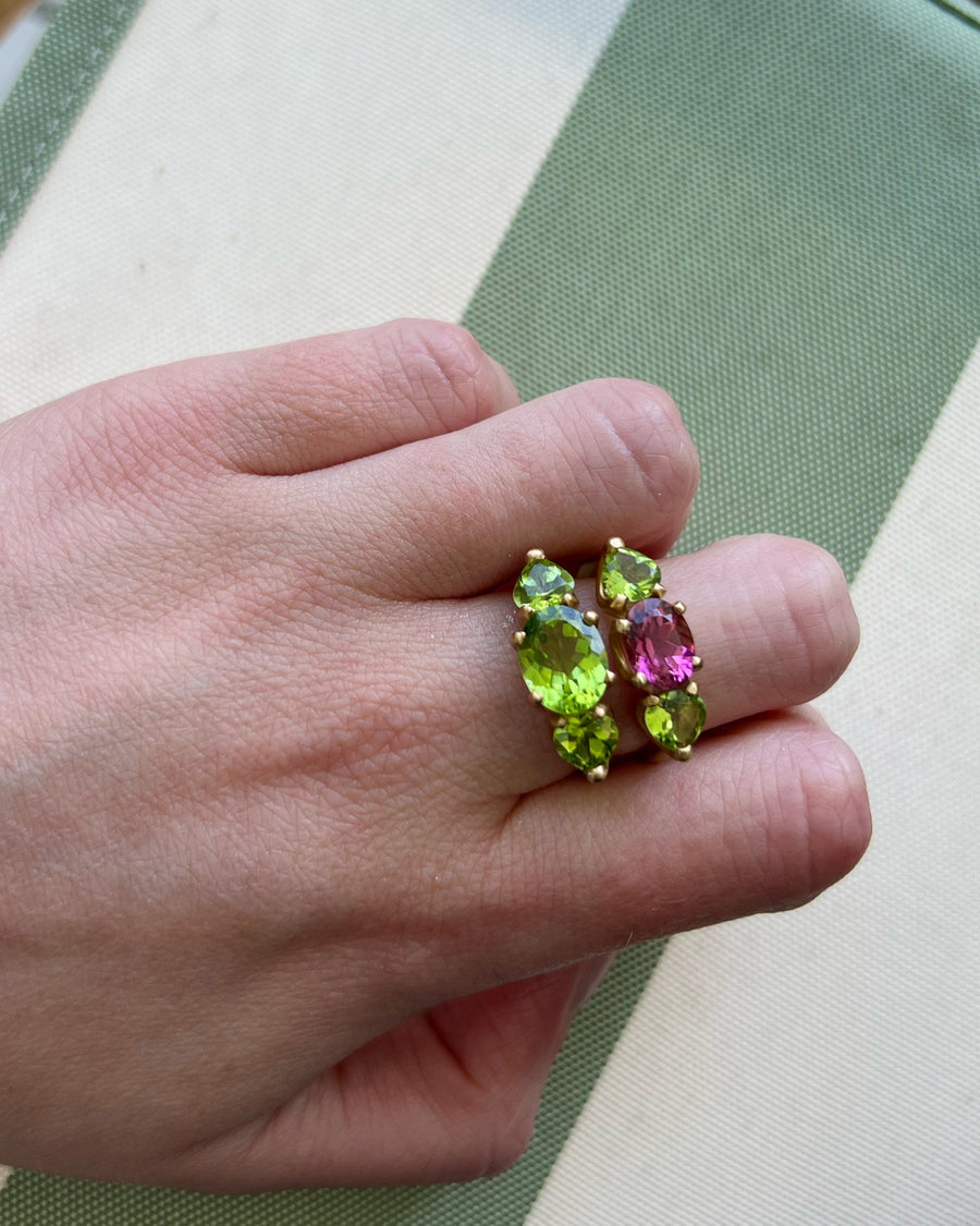 Tourmaline and Peridot Matilde Ring