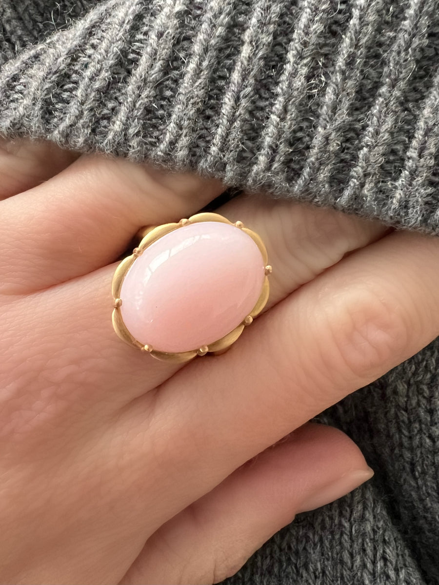 Margot ring - 12.80ct Pink Opal