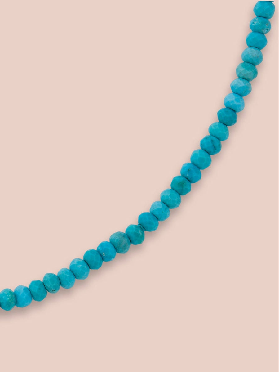 Tiny Collanina beaded necklace - Turquoise