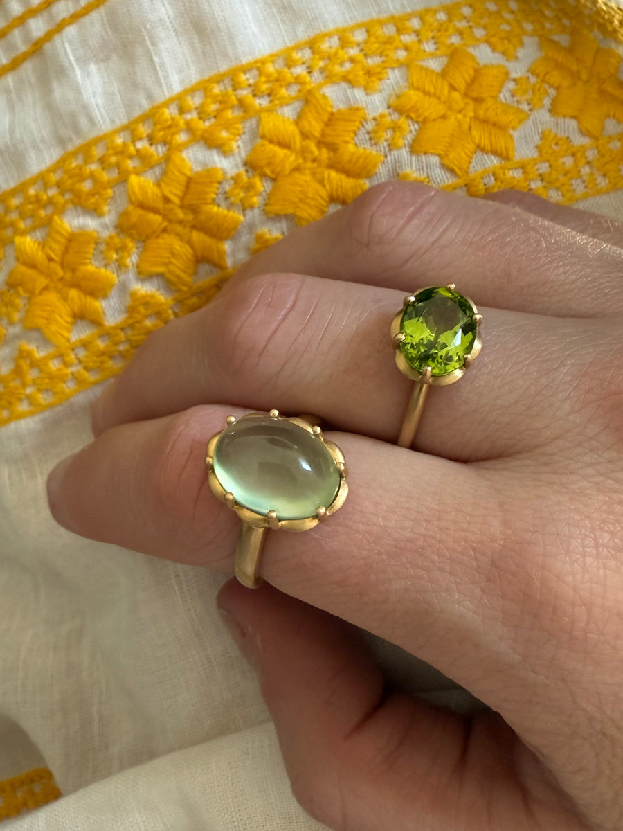 Petite Margot Ring - 8.13ct Prehnite