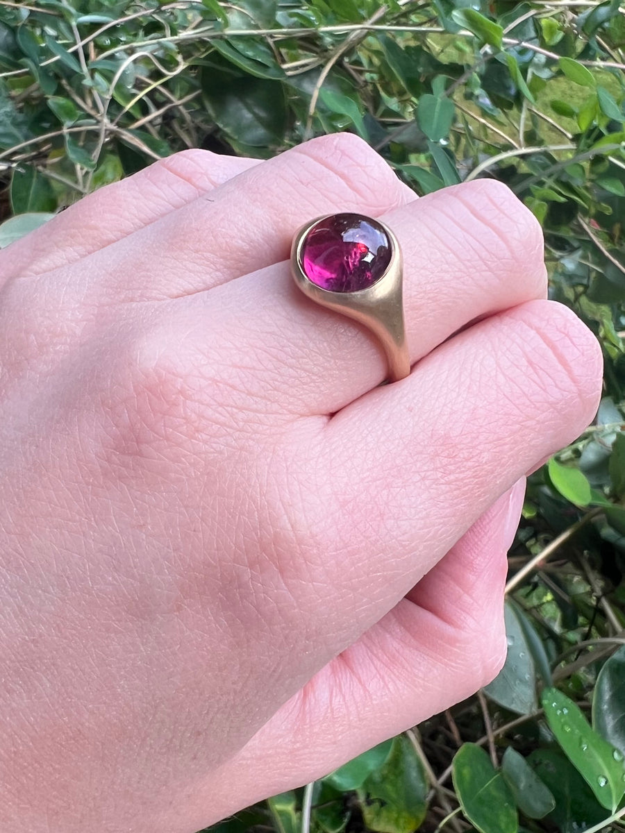 Round Anello all'Inglese ring - 4.00ct Rubellite