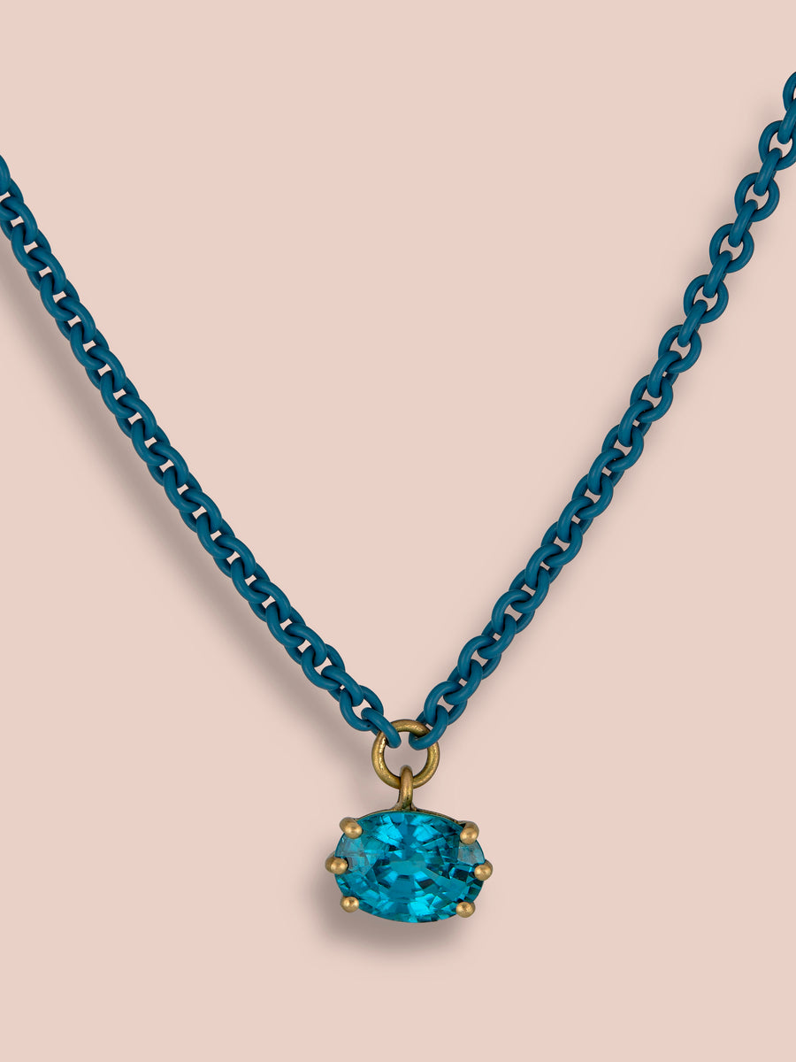 Cromia necklace - Blue Zircon