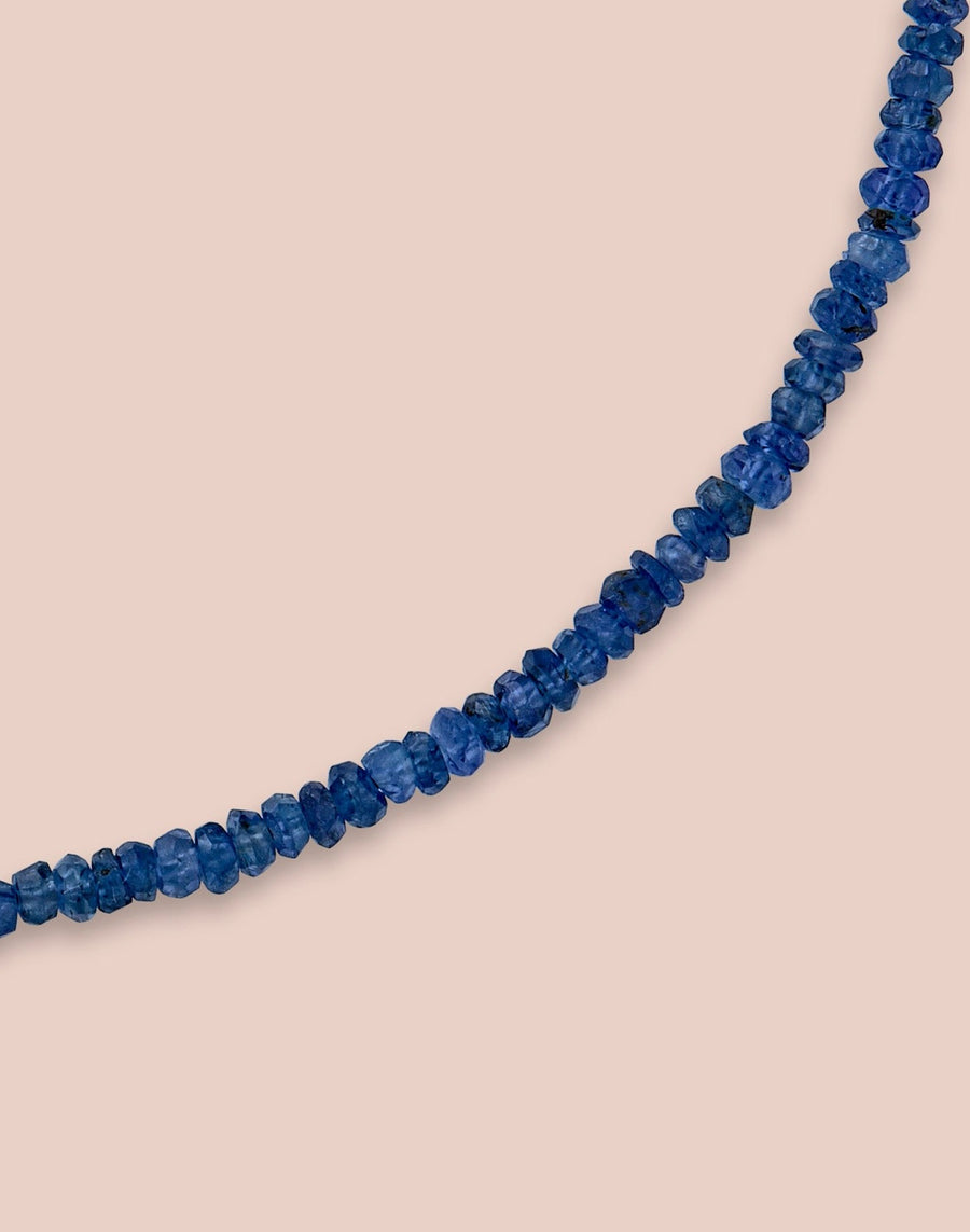 Tiny sapphire Collanina beaded necklace