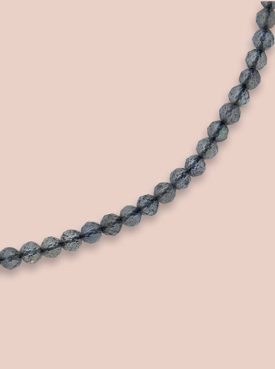 Tiny labradorite Collanina beaded necklace