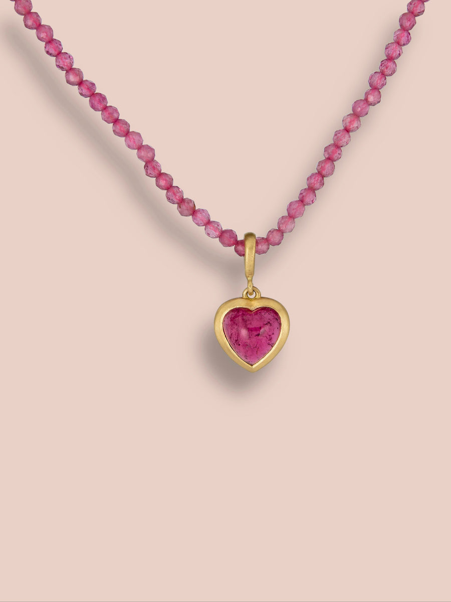 Heart pendant - Tourmaline