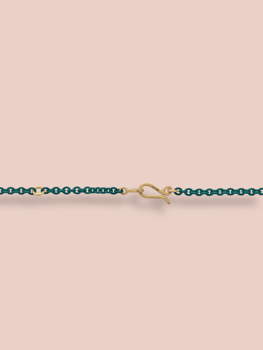 Cromia necklace - Green + Tahitian pearl