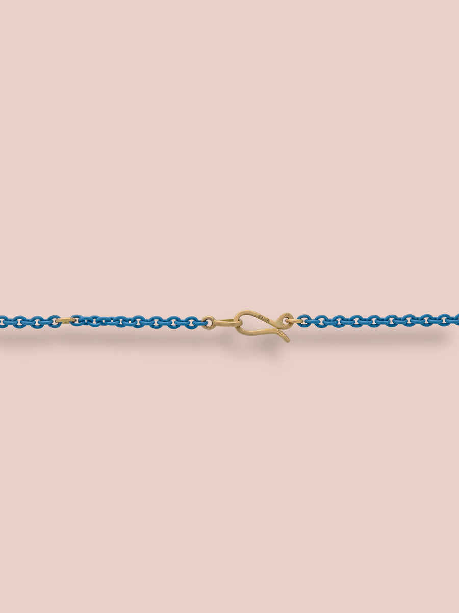 Cromia necklace - Powder Blue + Fresh Water Pearl