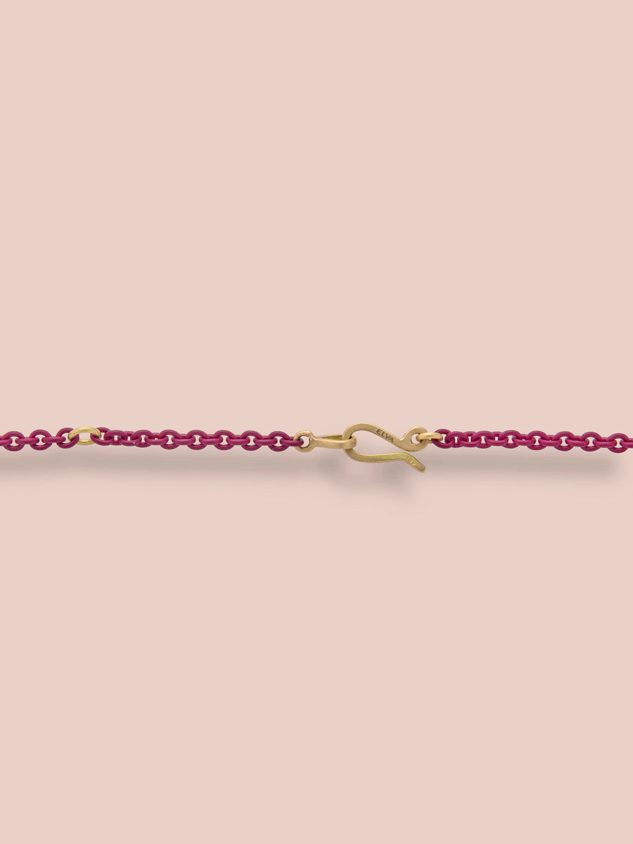 Cromia necklace - Burgundy + Pearl