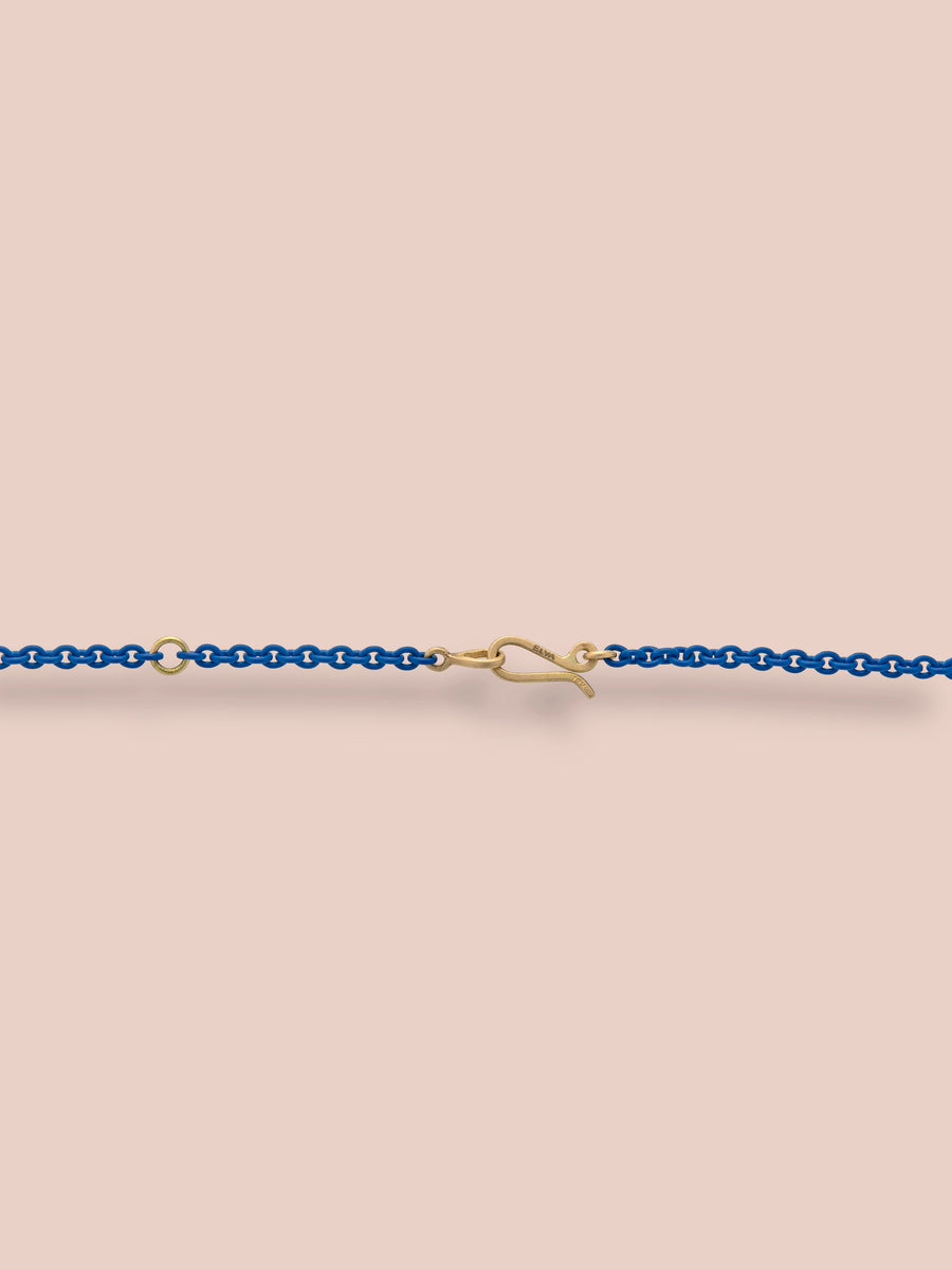 Cromia necklace - Marine Blue + Keshi Pearl