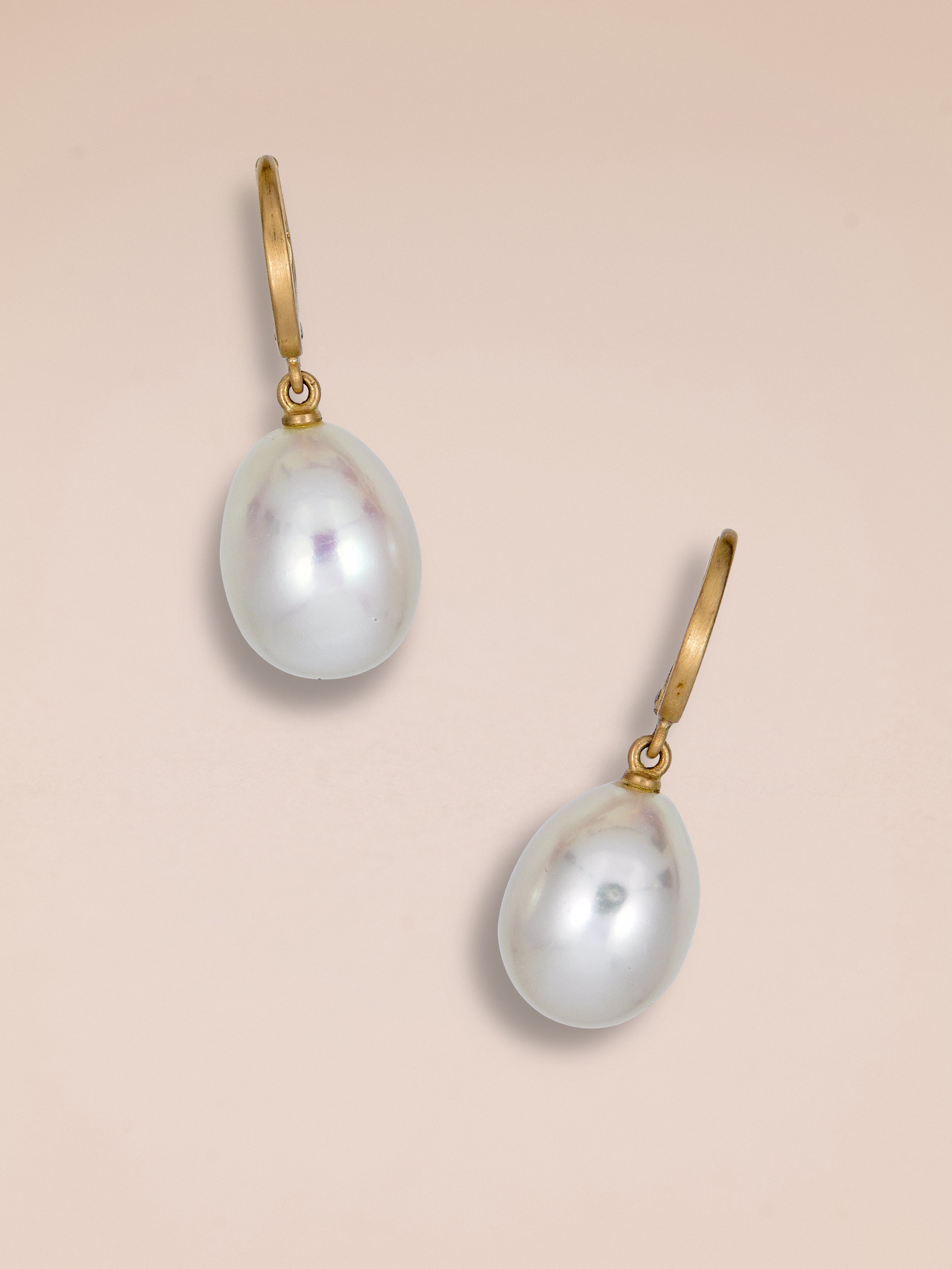 1pair Full Rhinestone Round Shape Large Pearl Stud Earrings | SHEIN USA