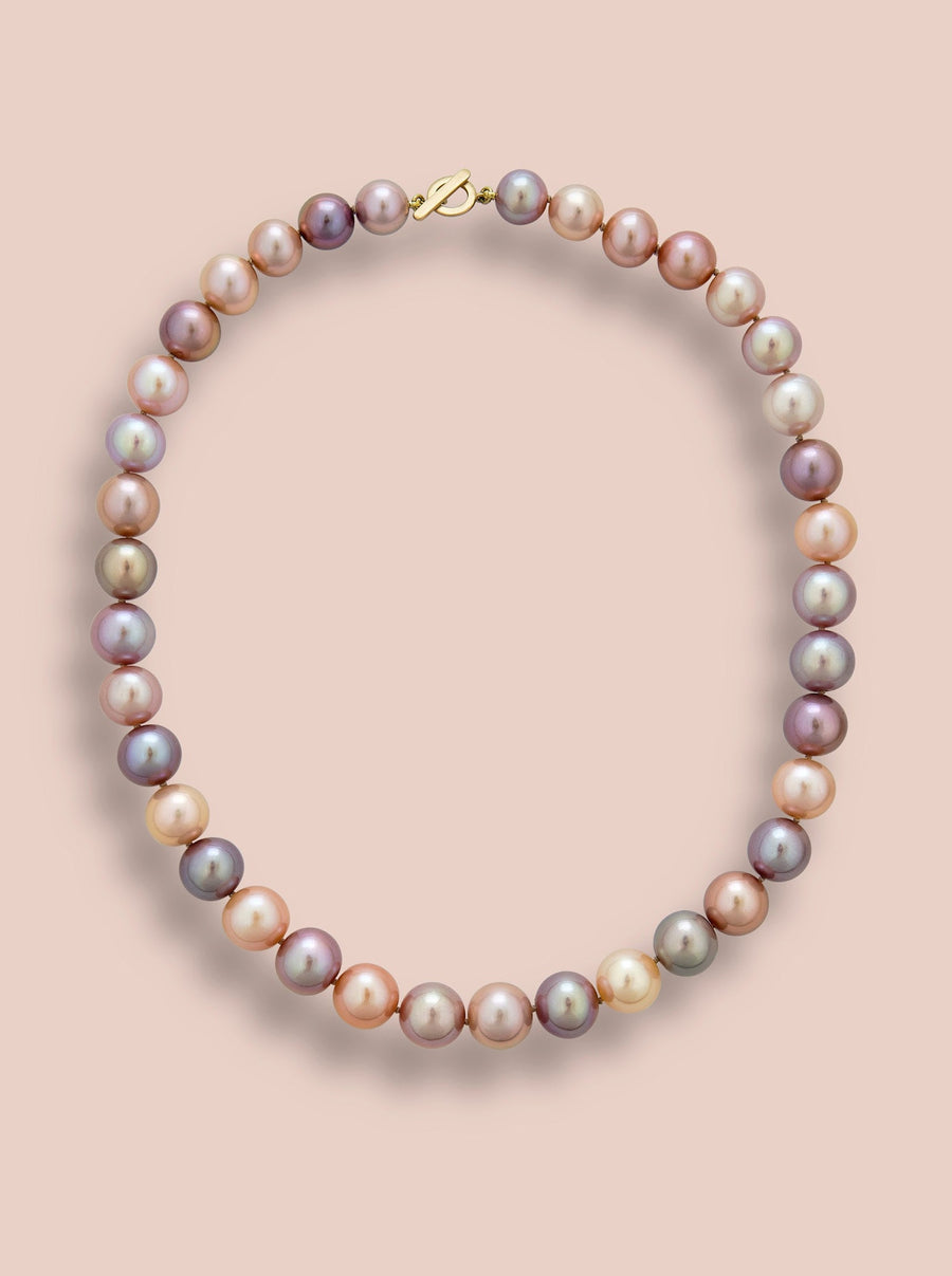 Large multi color pearl necklace