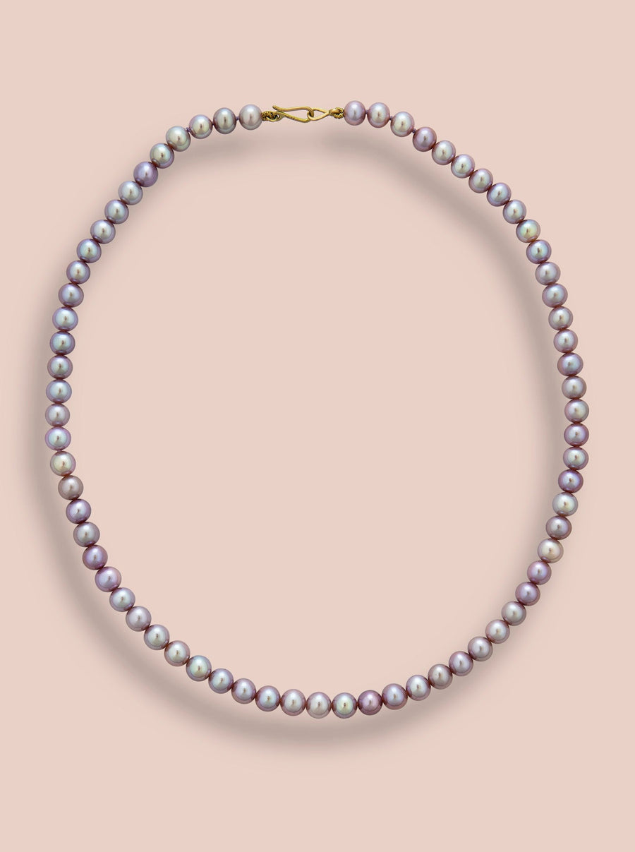 Violet pearl necklace