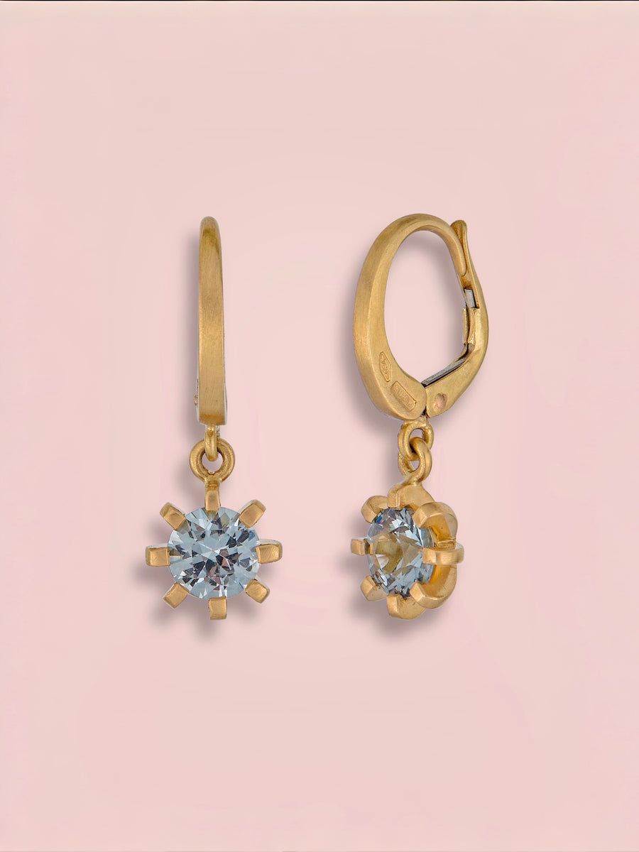 Stella heirloom pendant earrings - Grey Spinel