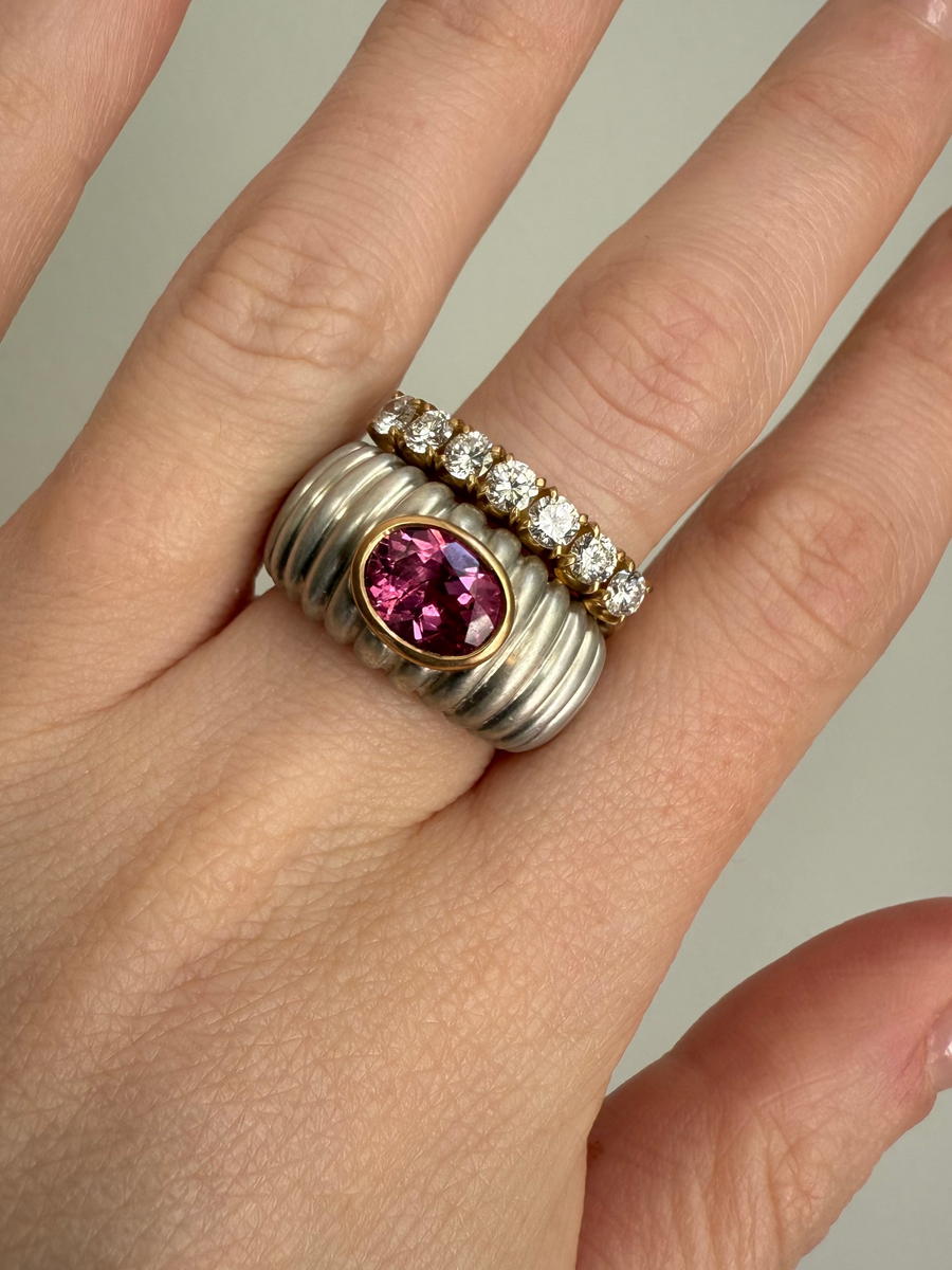 7 stone band ring - Diamond