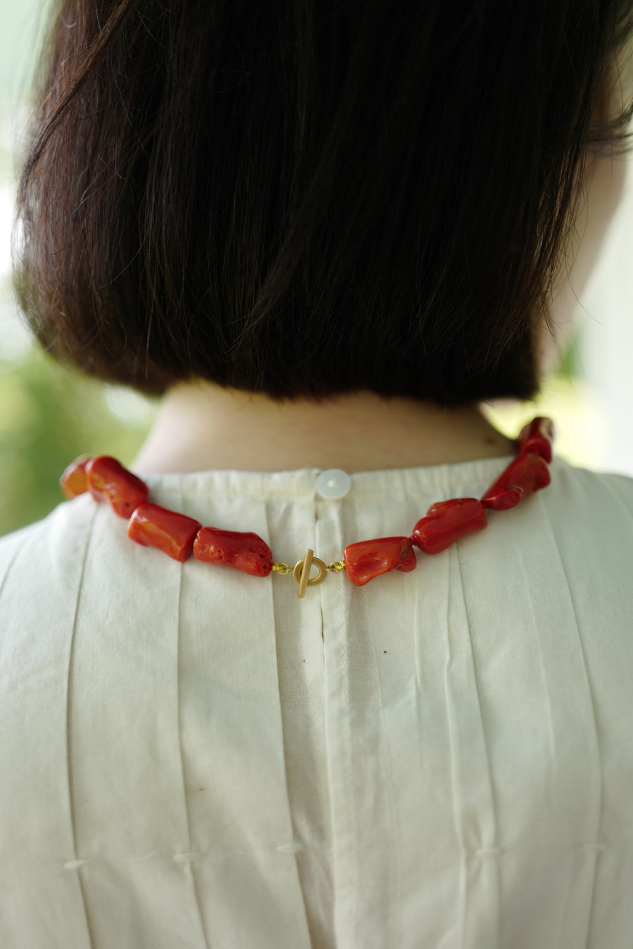 Large Heirloom Mediterranean Coral necklace