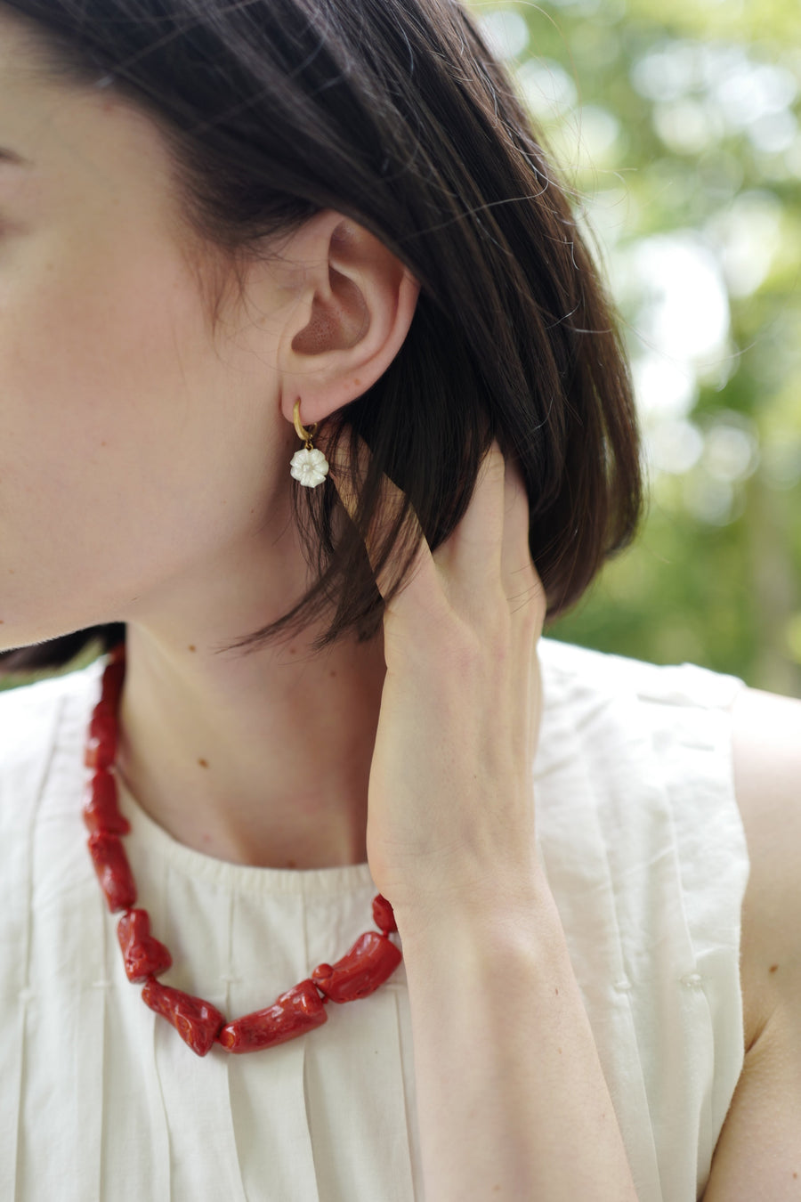 Large Heirloom Mediterranean Coral necklace