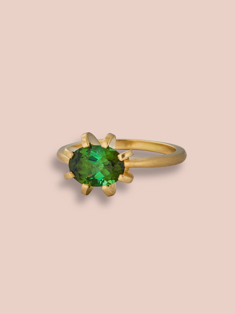 Stella Ring - Oval Green Tourmaline