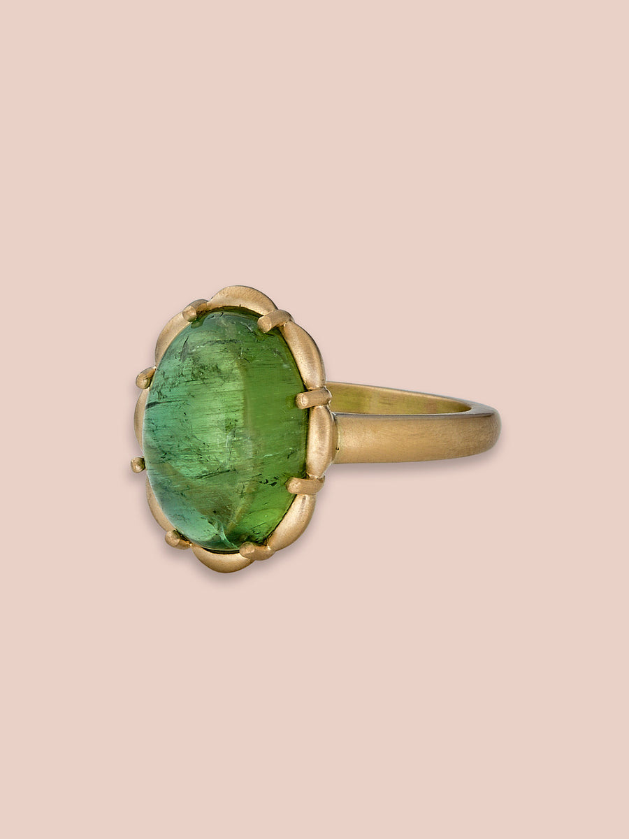 Petite Margot Ring - 7.04ct Green Tourmaline