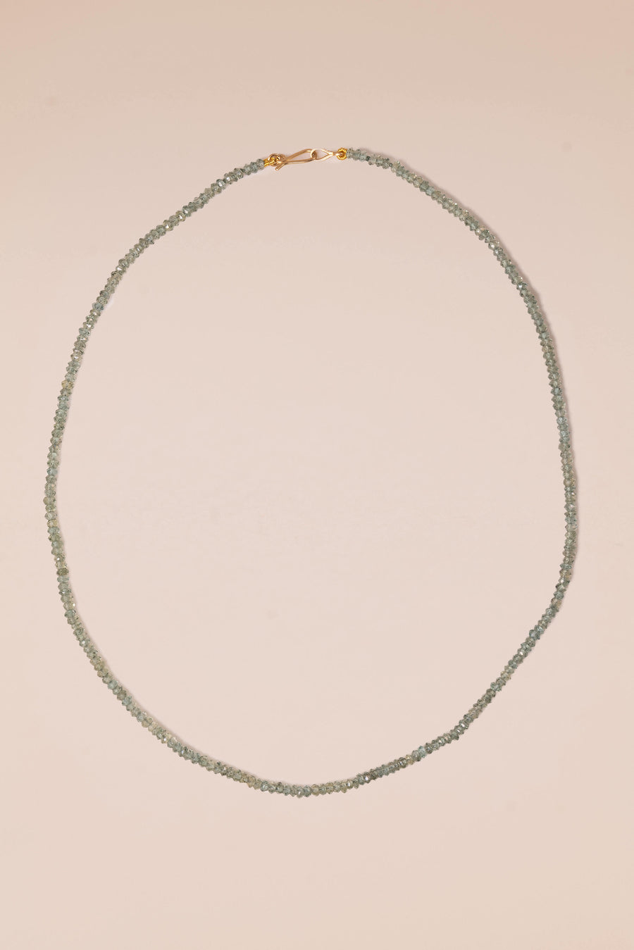 Tiny green apatite Collanina beaded necklace