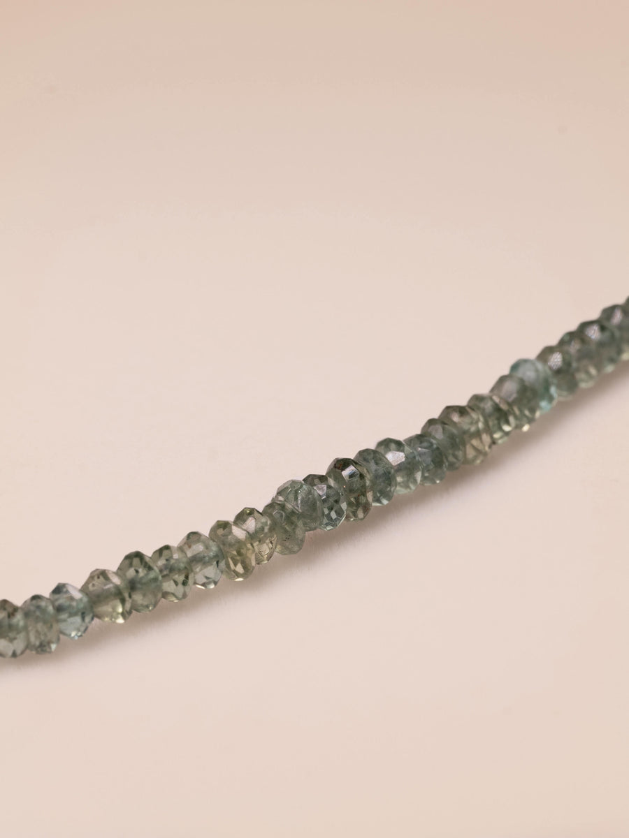 Tiny green apatite Collanina beaded necklace